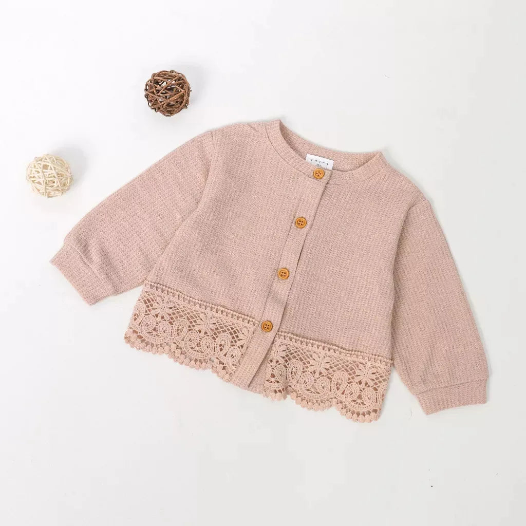 PREORDER Ohbabydays - Cardigan Lace Pink