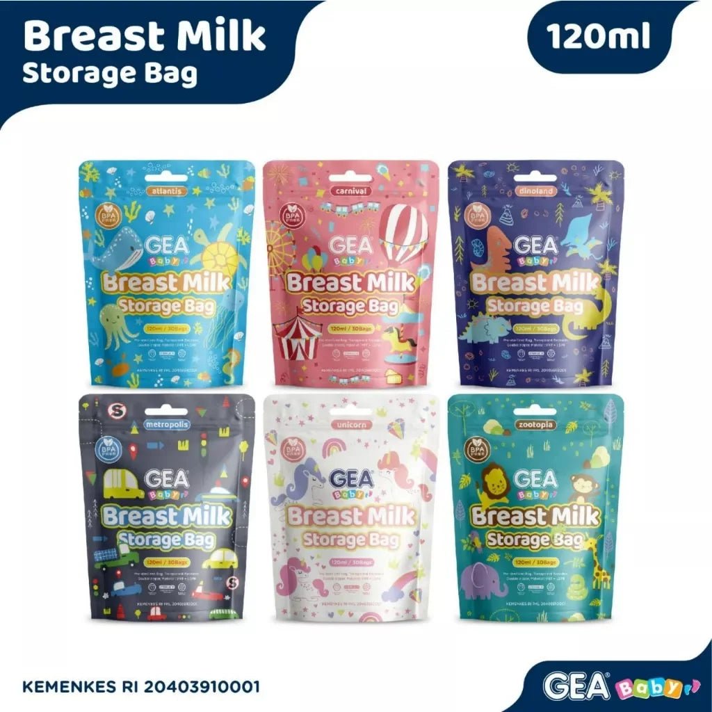 PREORDER Gea Baby Breastmilk Bags in Pouch 120ml