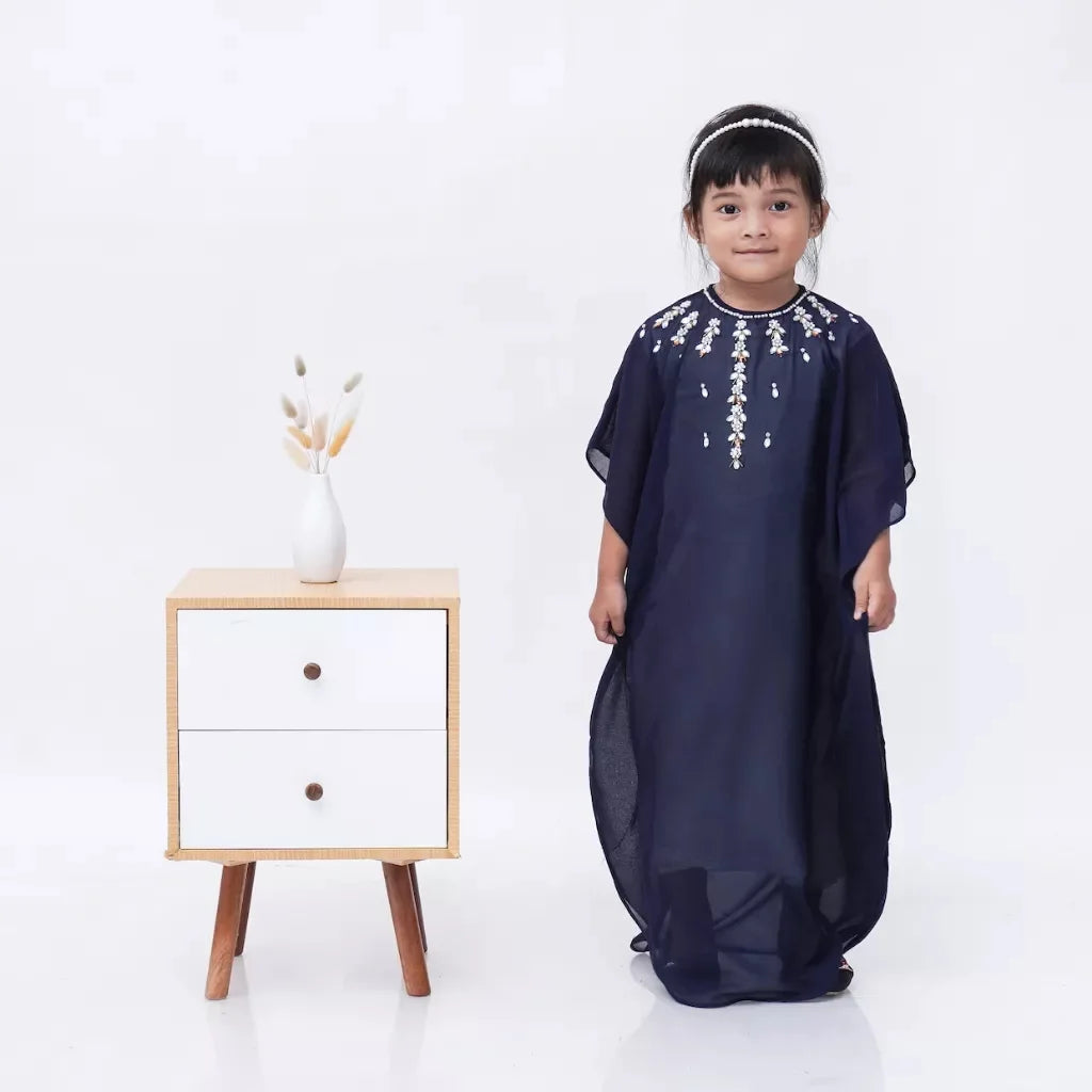 PREORDER - Firda - Maira Kaftan Navy Blue