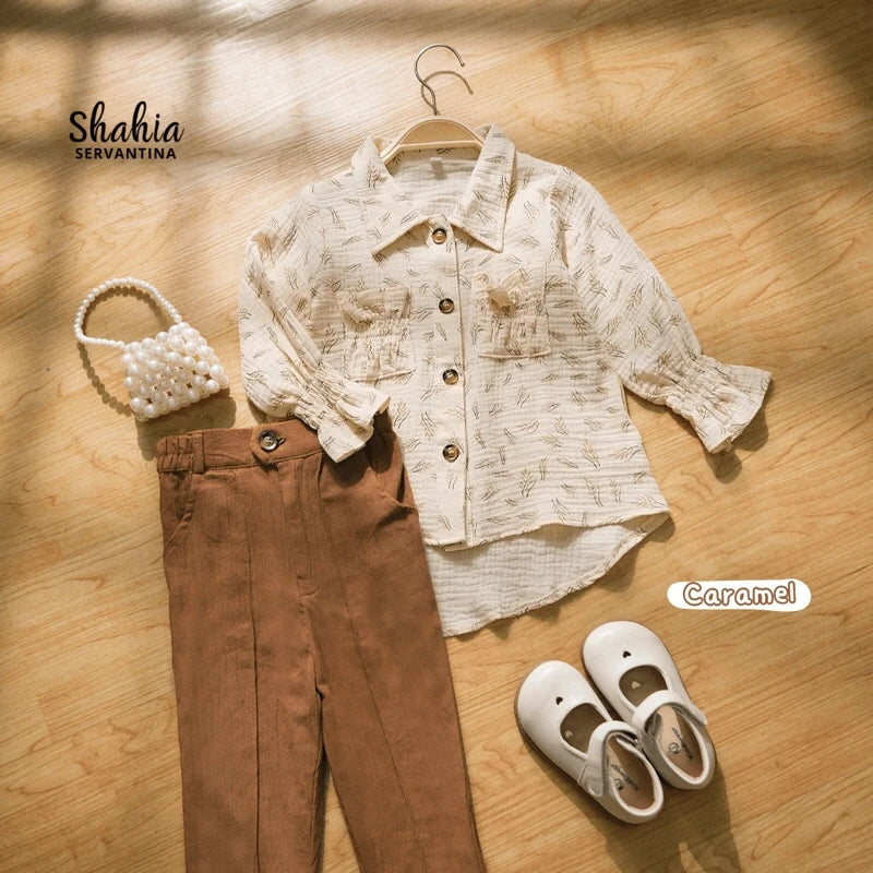 PREORDER Shahia - Levia Blouse Set XXL (9-10y) Choco