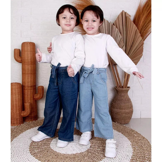 PREORDER Dungdungkids - Denim Wide Leg Pants