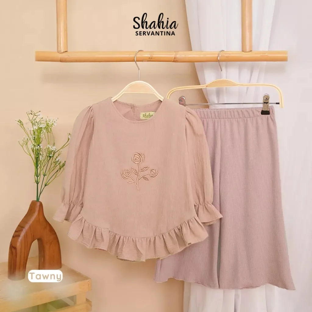 PREORDER Shahia - Keiko Blouse Set Tawny