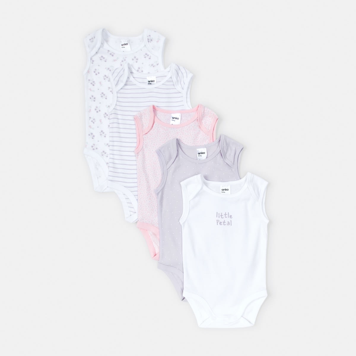 AUSSIE PREORDER Kmart - 5 pack sleeveless bodysuits