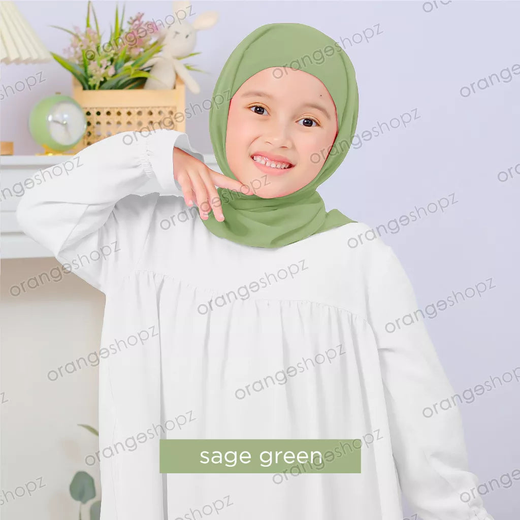 INSTOCK (RAYA 2024) Orangeshopz Plain Segitiga with Attached Inner Sage Green