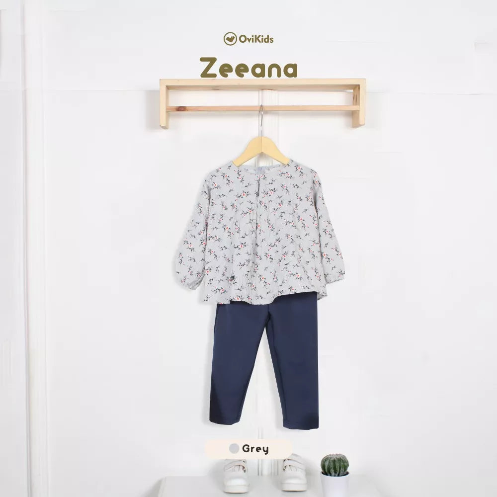 PREORDER Ovikids - Zeena Blouse Set Grey