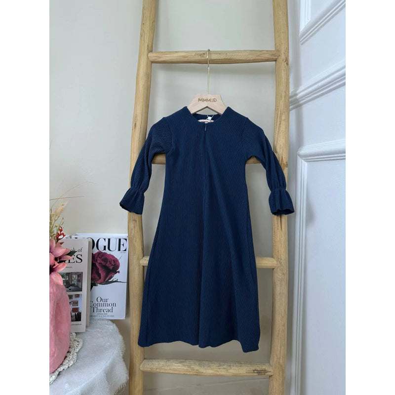 PREORDER Mimmi - Nabeela Knite Dress Navy Blue