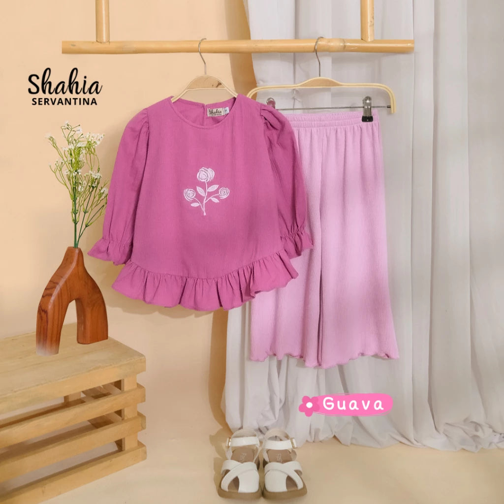 PREORDER Shahia - Keiko Blouse Set Guava Pink