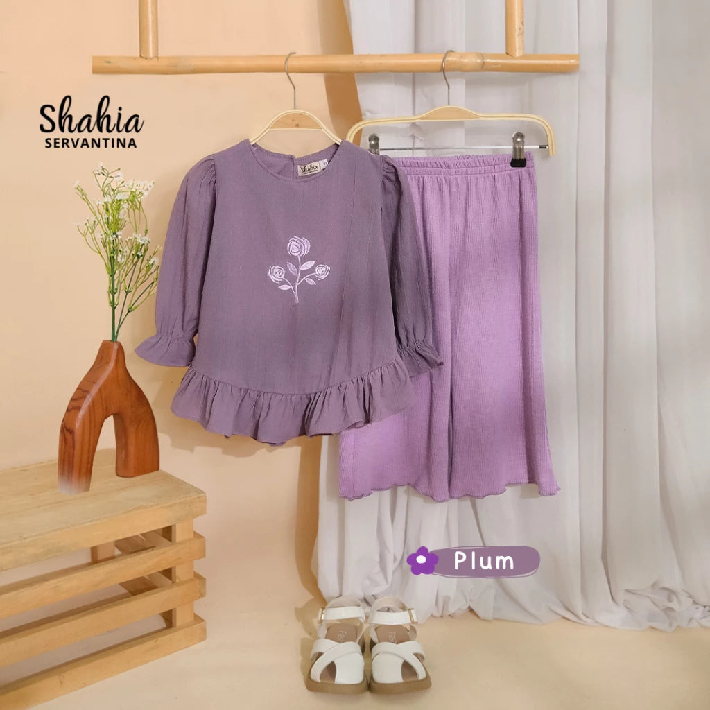 PREORDER Shahia - Keiko Blouse Set Plum