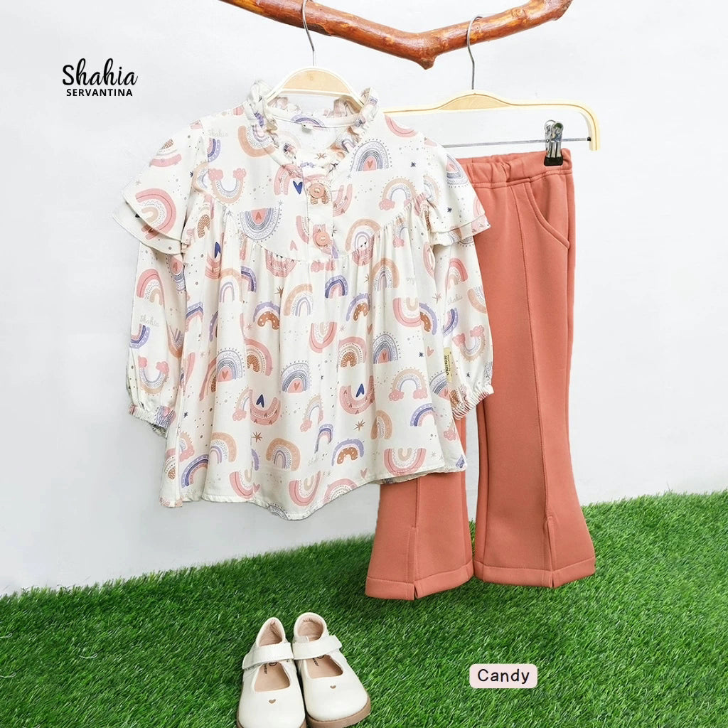 PREORDER Shahia - Pelangi Blouse Set Candy