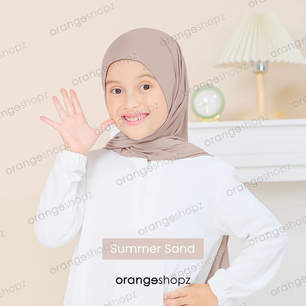 PREORDER Orangeshopz - Pashmina Instan Oval Summer Sand