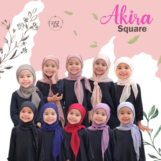 PREORDER Yazzrens Hijab - Plain Akira Square with Attached Inner