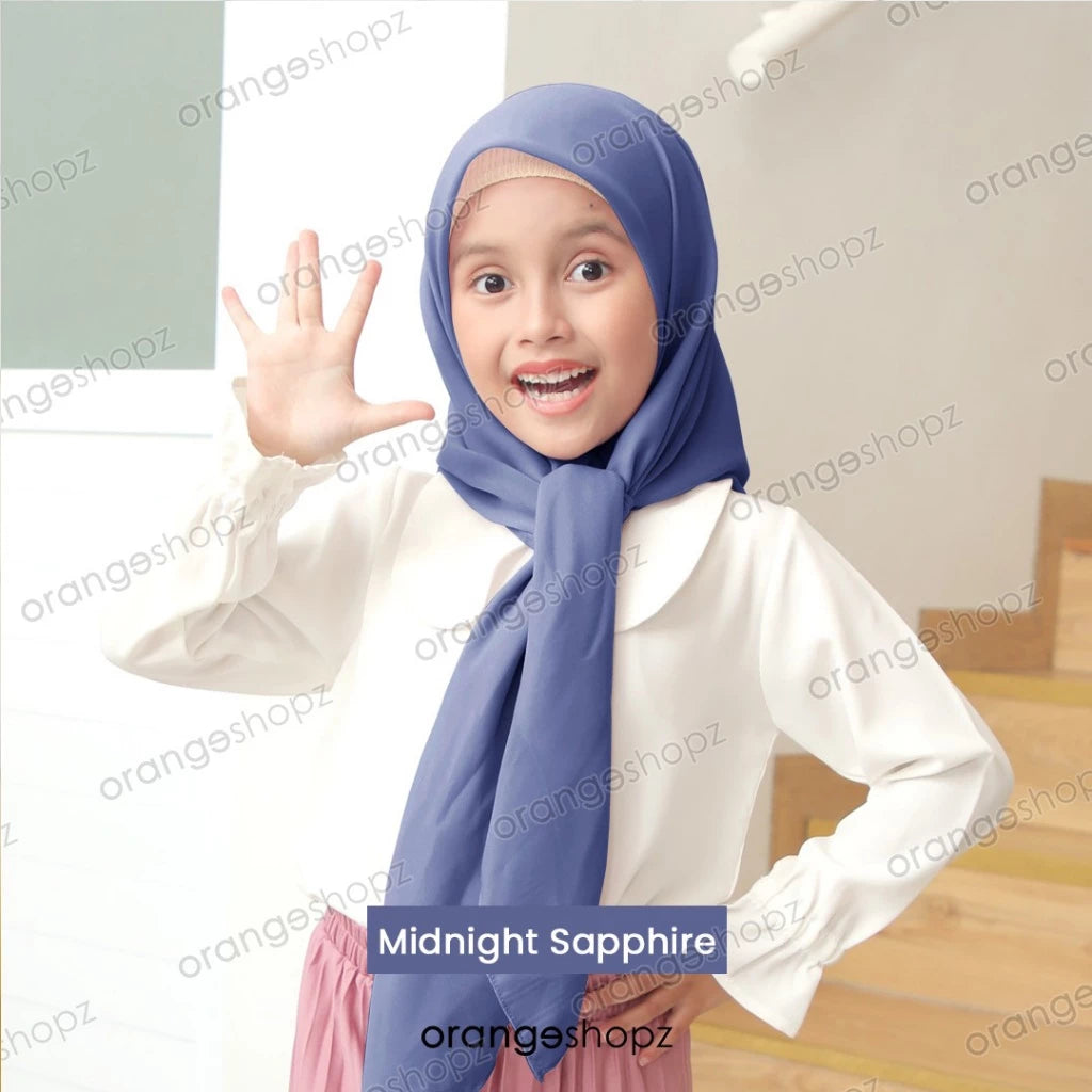 PREORDER Orangeshopz - Innara Zipper Instant Segitiga Hijab Sapphire Blue