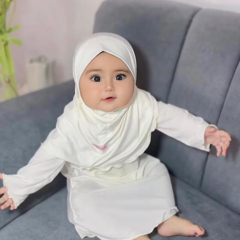 PREORDER Little Pastella - Baby Gamis Set with Hijab