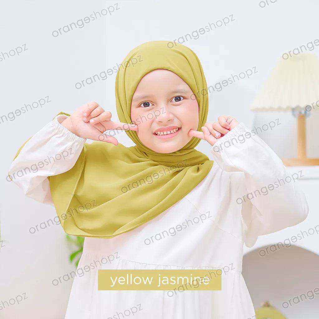 PREORDER Orangeshopz - Pashmina Hijab With Attached Inner (onesize fit 2-10y) Jasmine