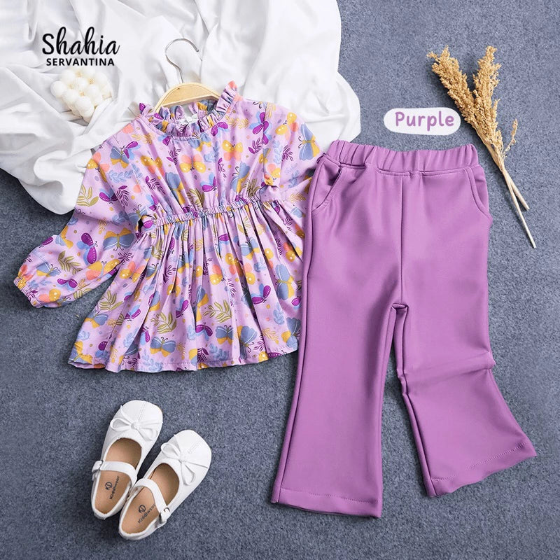 PREORDER Shahia - Mariposa Blouse Set Purple