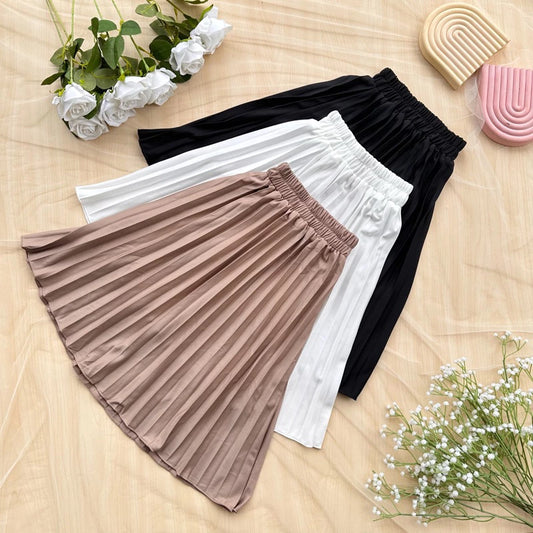 PREORDER Zengin Store - Namira Plain Pleated Skirt