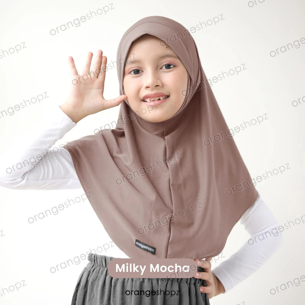 PREORDER Orangeshopz - Instant Hijab Hawwa Jersey Premium Milky Mocha