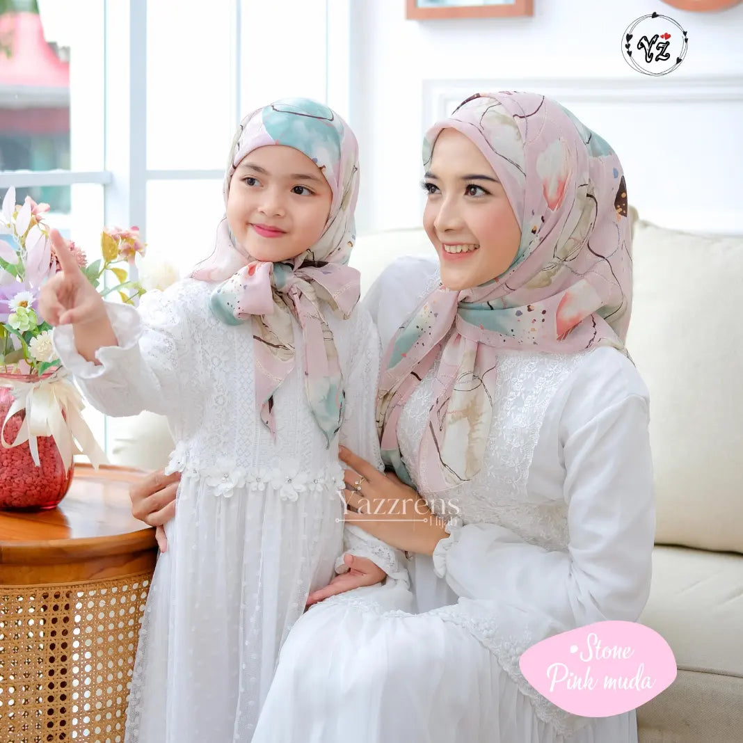 PREORDER Yazzren - Shabby Square Hijab Stone Series