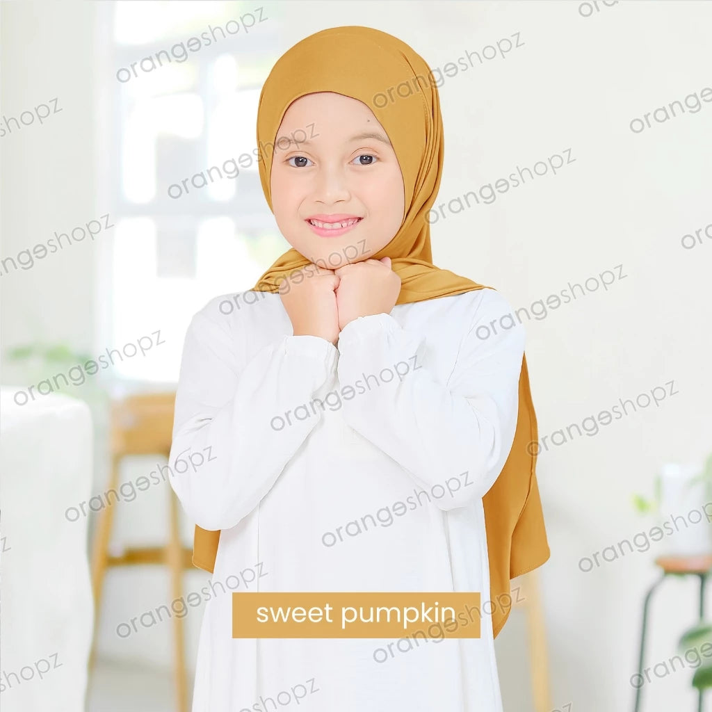 PREORDER Orangeshopz - Pashmina Instan Oval Sweet Pumpkin