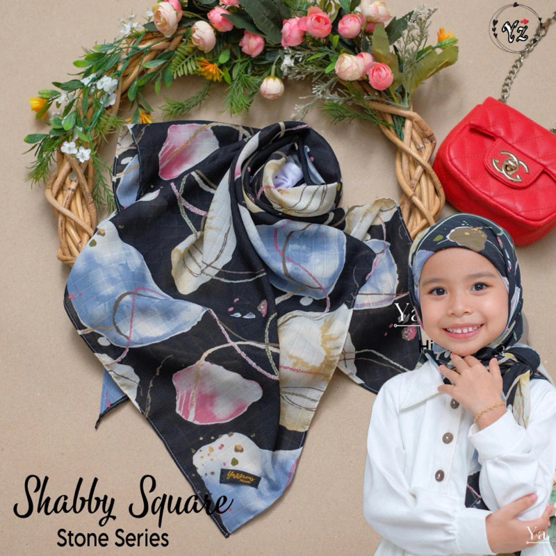 PREORDER Yazzren - Shabby Square Hijab Stone Series