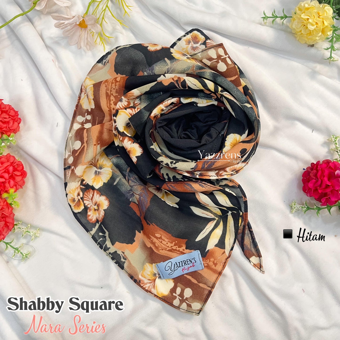 PREORDER Yazzren Hijab - Shabby Square with Attached Inner (Mora Series)