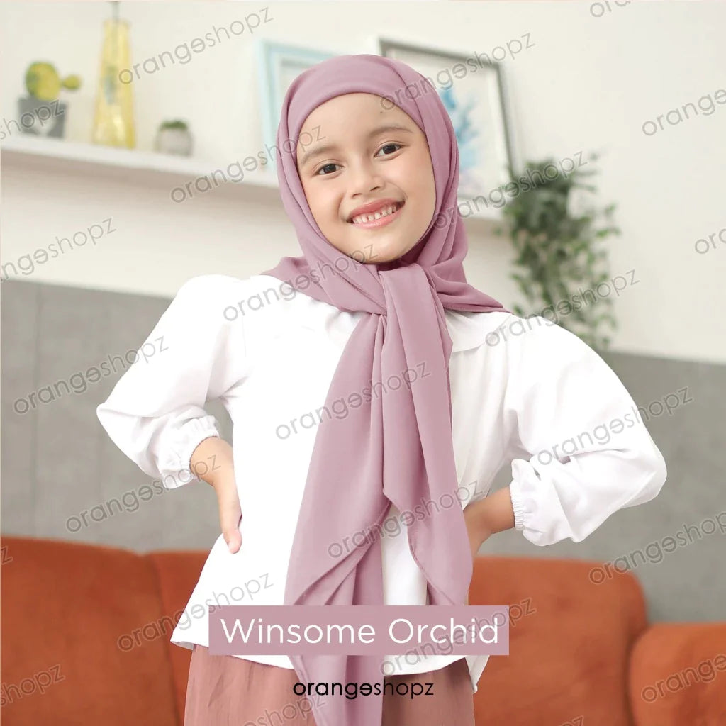 INSTOCK (RAYA 2024) Orangeshopz Plain Segitiga with Attached Inner Winsome Orchid