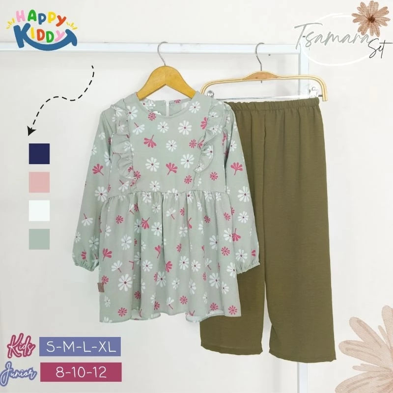 PREORDER Llama Kids - Tsamara Blouse Set Sagegreen 10 (9-10y)