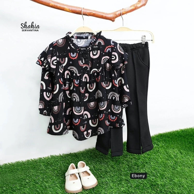 PREORDER Shahia - Pelangi Blouse Set Ebony