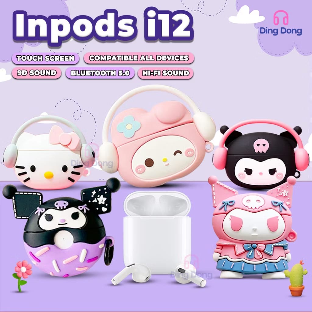 PREORDER Inpods I12 Bluetooth Earbuds with cute case