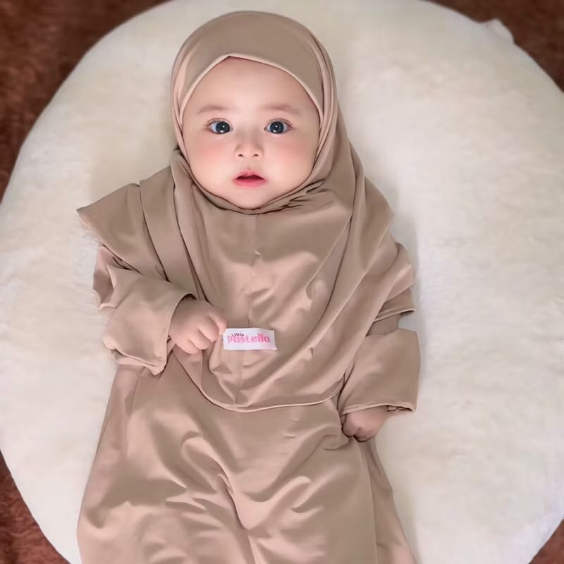 PREORDER Little Pastella - Baby Gamis Set with Hijab