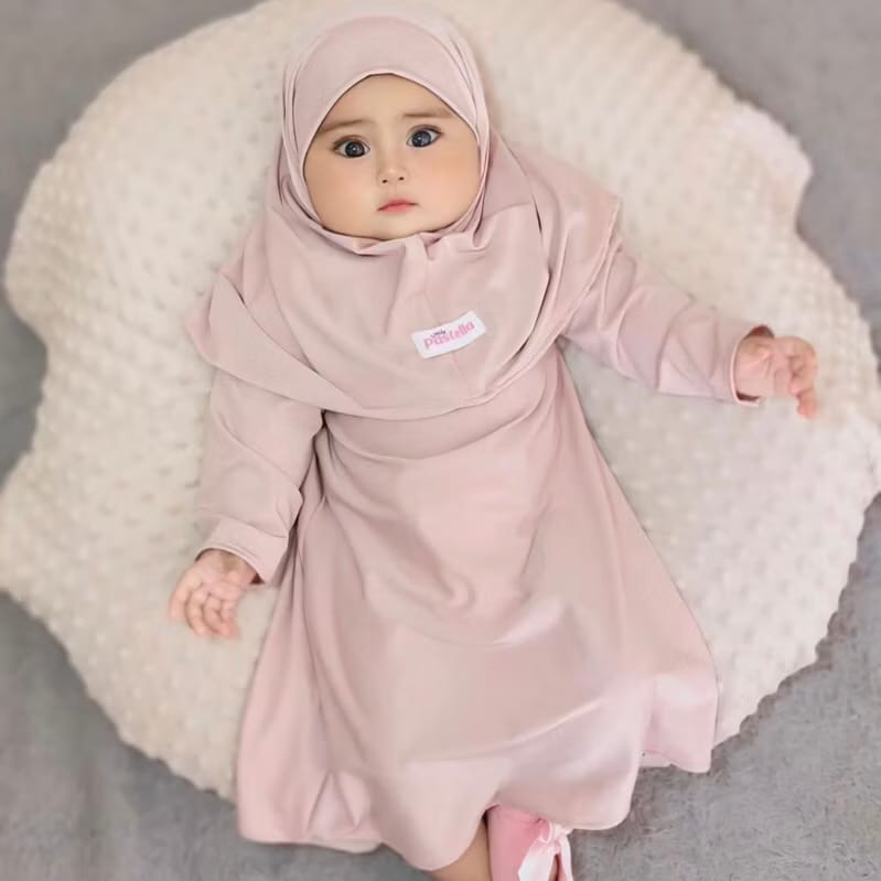 PREORDER Little Pastella - Baby Gamis Set with Hijab