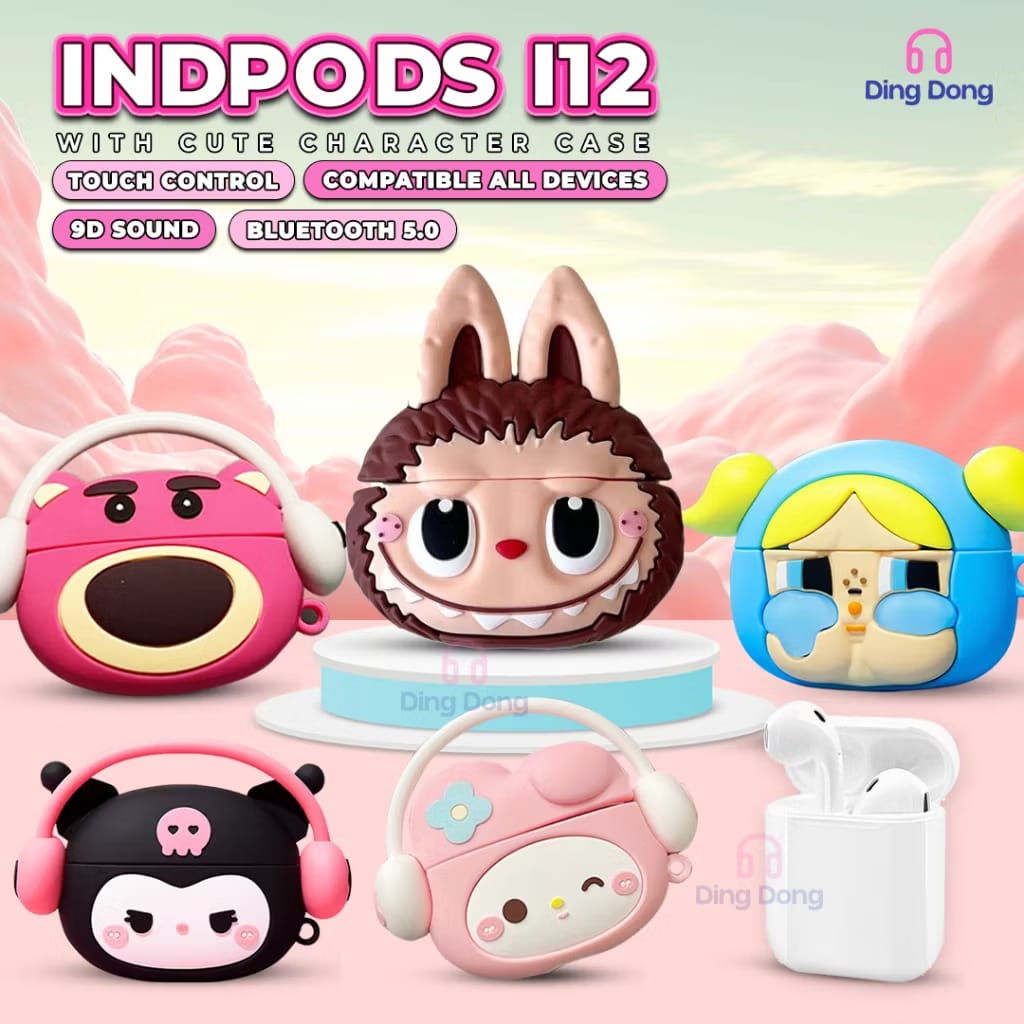 PREORDER Inpods I12 Bluetooth Earbuds with cute case