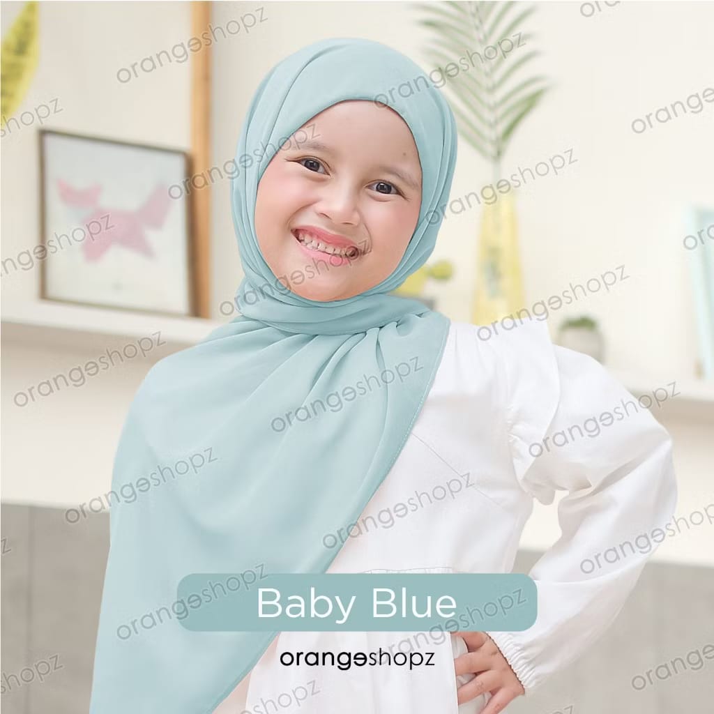 PREORDER Orangeshopz - Inayah Pashmina Hijab With Attached Inner (onesize fit 2-10y)