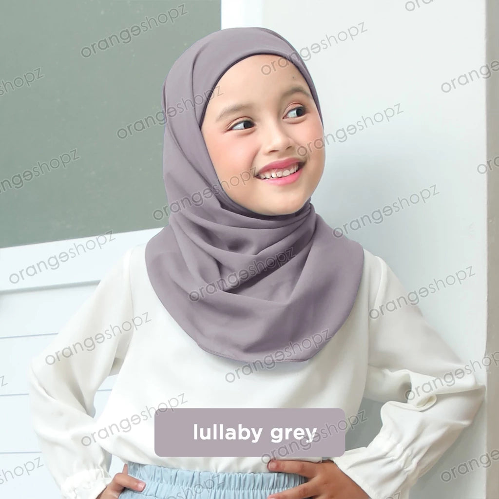 PREORDER Orangeshopz - Inayah Pashmina Hijab With Attached Inner (onesize fit 2-10y)