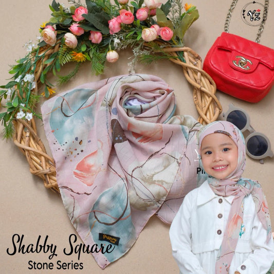 PREORDER Yazzren - Shabby Square Hijab Stone Series