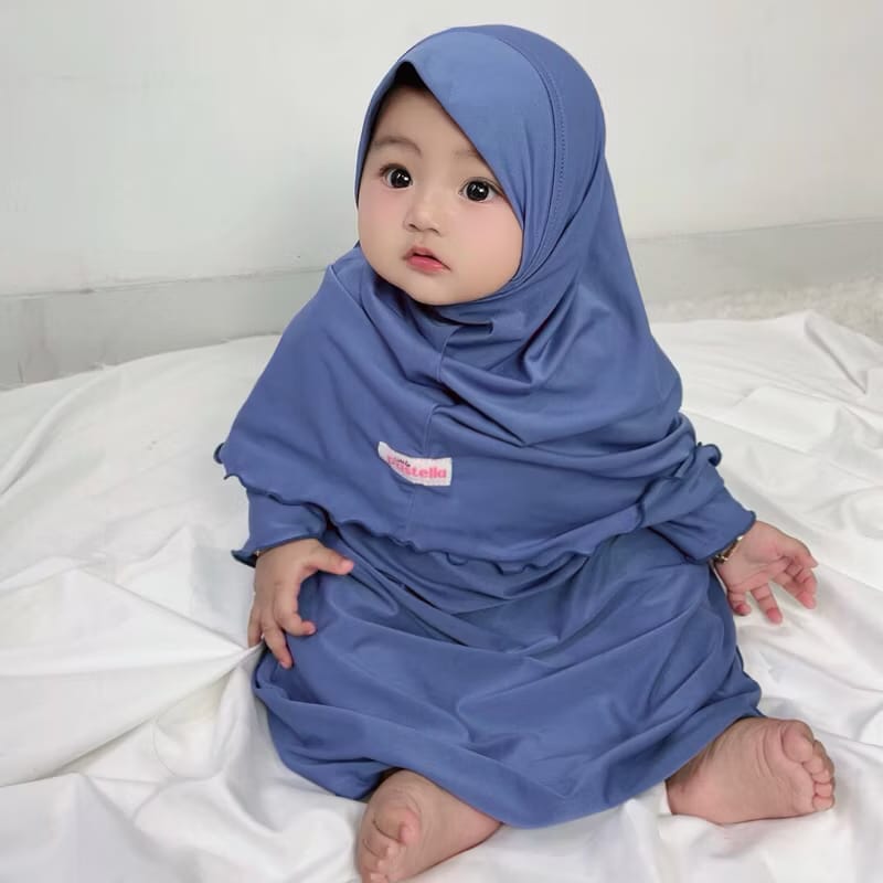 PREORDER Little Pastella - Baby Gamis Set with Hijab