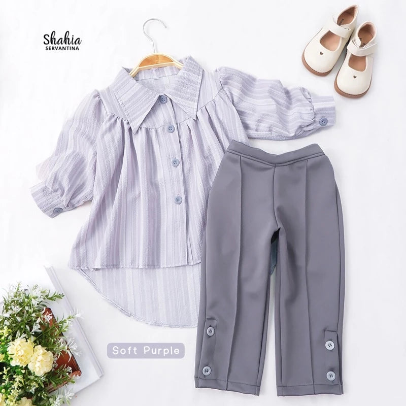 PREORDER Shahia - Zaskia Blouse Set Soft Purple