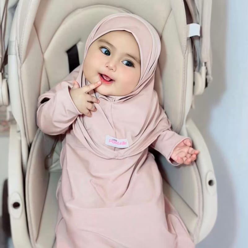 PREORDER Little Pastella - Baby Gamis Set with Hijab