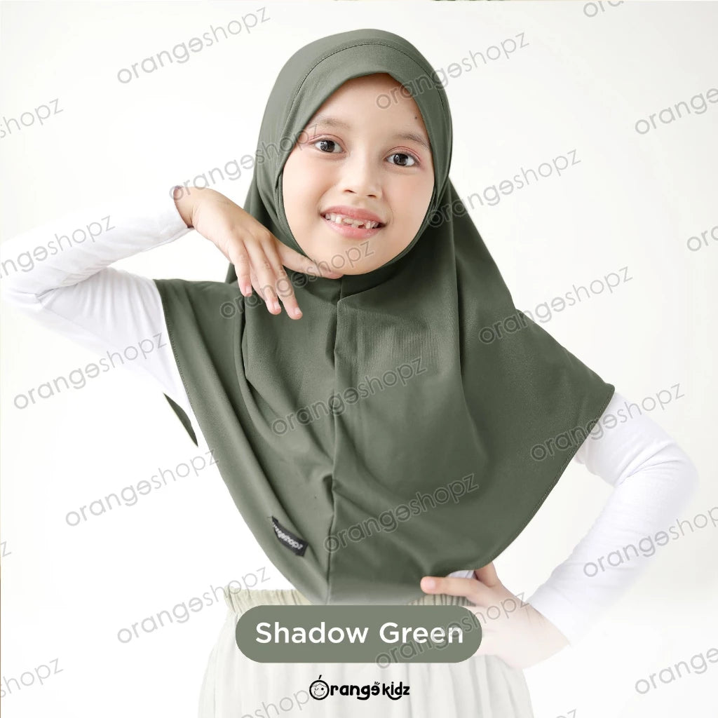 PREORDER Orangeshopz - Instant Hijab Hawwa Jersey Premium Shadow Green