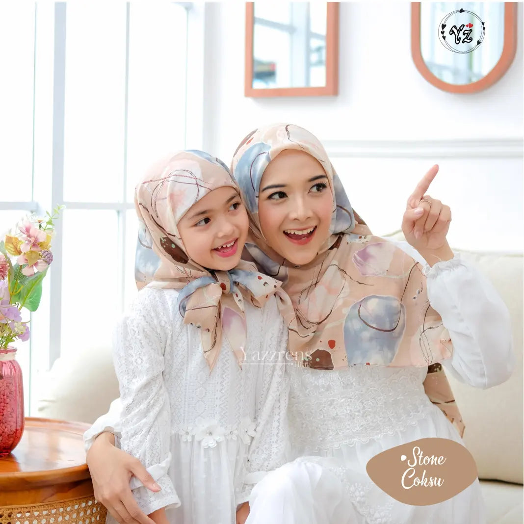 PREORDER Yazzren - Shabby Square Hijab Stone Series