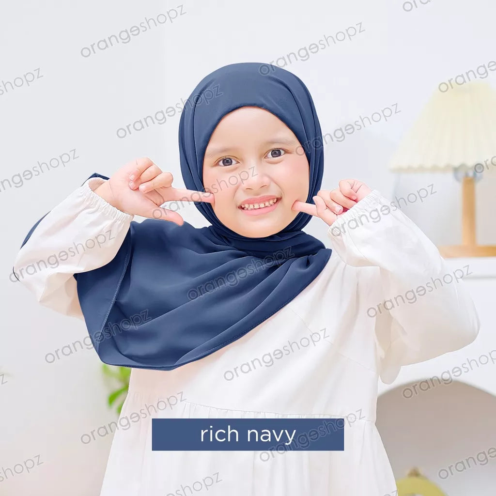 PREORDER Orangeshopz - Pashmina Hijab With Attached Inner (onesize fit 2-10y)