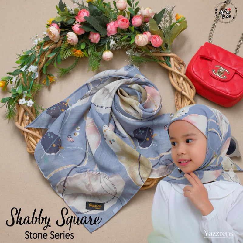 PREORDER Yazzren - Shabby Square Hijab Stone Series