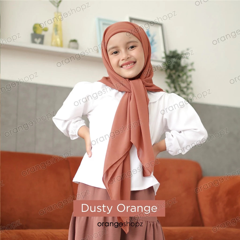 PREORDER Orangeshopz Plain Square with Attached Inner Dusty Orange