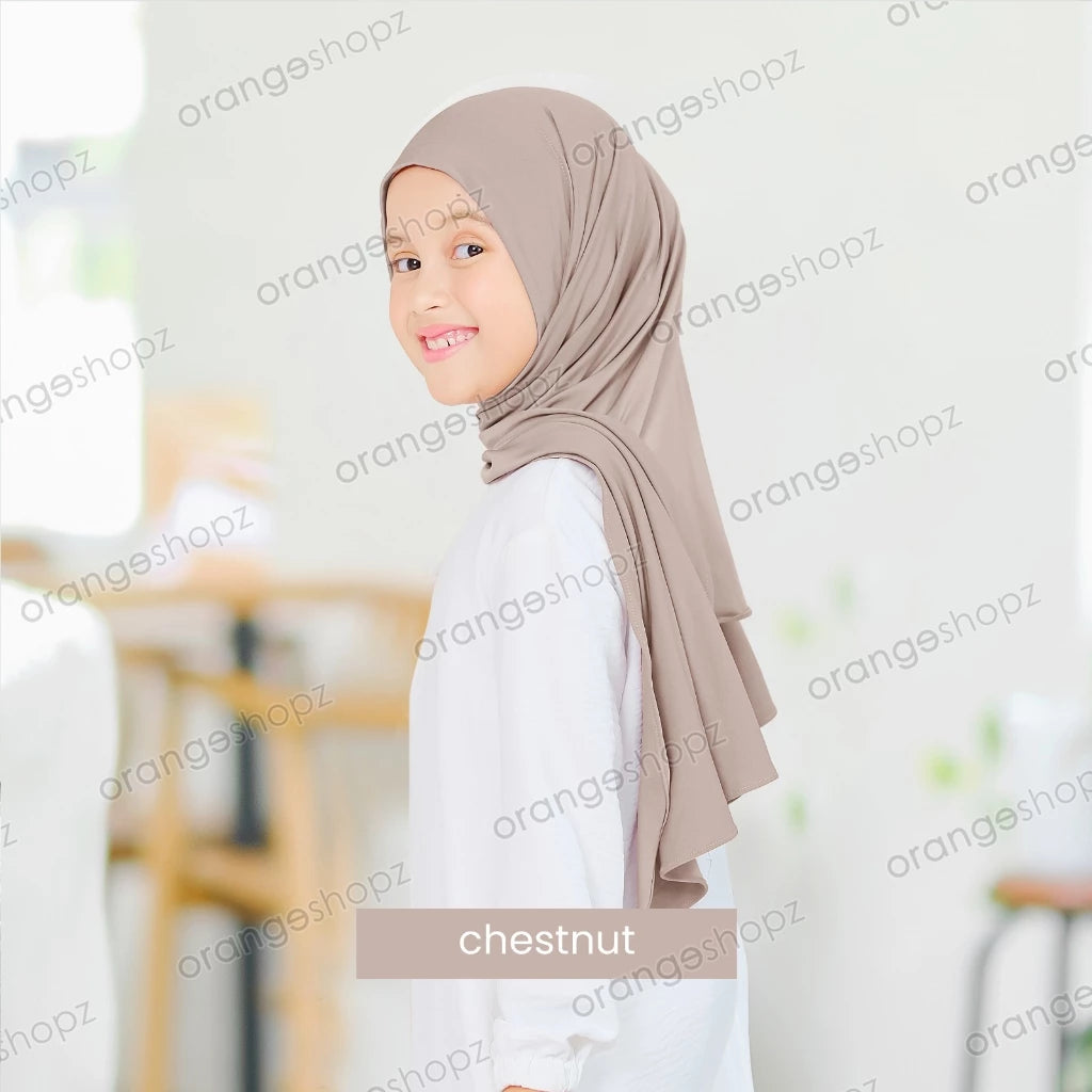 PREORDER Orangeshopz - Pashmina Instan Oval Chestnut