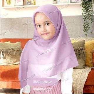 PREORDER Orangeshopz - Innara Zipper Instant Segitiga Hijab Lilac Snow