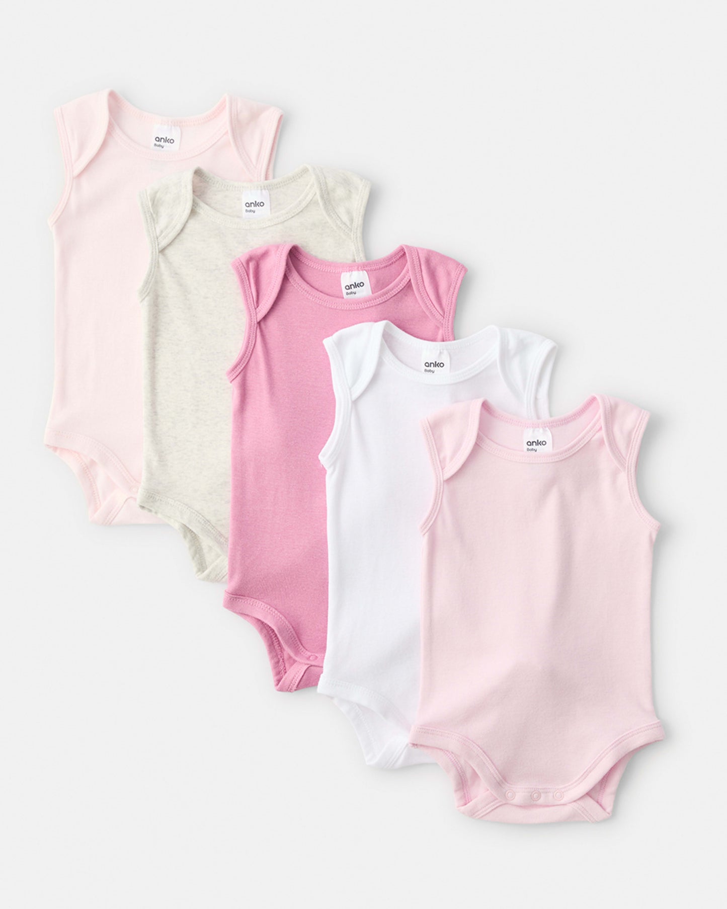 AUSSIE PREORDER Kmart - 5 pack sleeveless bodysuits