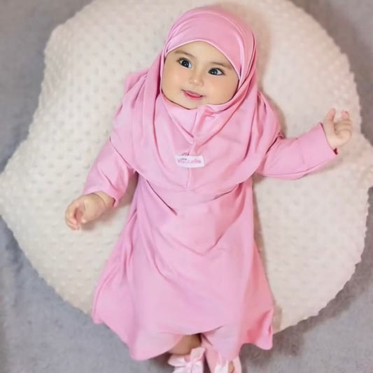 PREORDER Little Pastella - Baby Gamis Set with Hijab