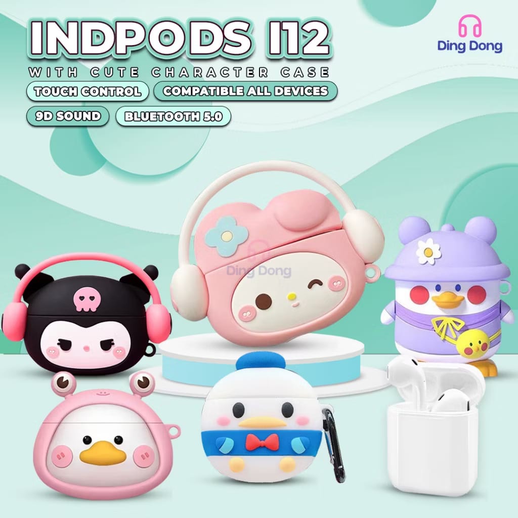 PREORDER Inpods I12 Bluetooth Earbuds with cute case