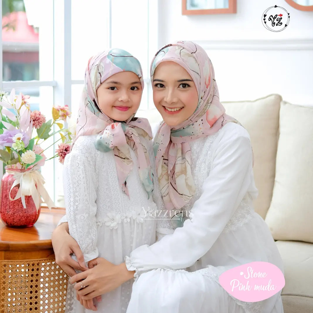 PREORDER Yazzren - Shabby Square Hijab Stone Series