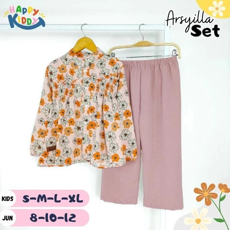 PREORDER Llama Kids - Arsyilla Blouse Set Pink 10 (9-10y)